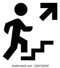 Person Walking Up Steps Icon