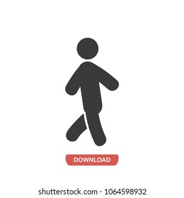 Person walking vector icon 