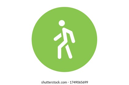 Person walking vector icon. Human figure walk sign.