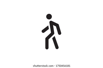 Person walking vector icon. Human figure walk sign.