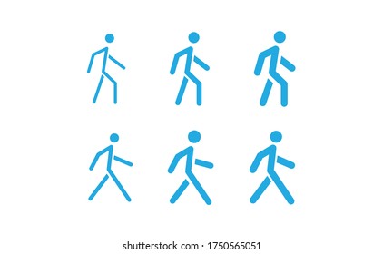 Man People Various Walking Position Posture Stock Vector (Royalty Free ...