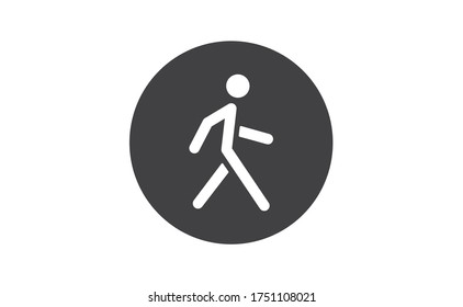Person walking vector icon. Human figure walk sign.