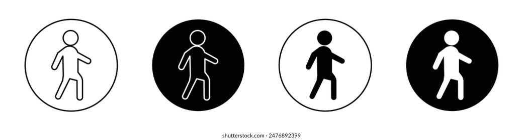 Símbolo del Vector de la persona que camina en estilo plano.