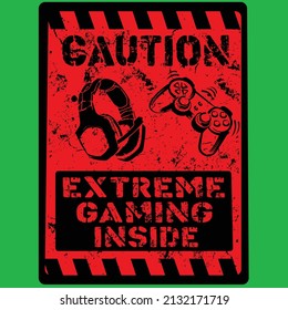 Afiche de advertencia de persona que reproduce videojuegos