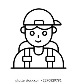 A person wearing cap and backpack denoting vector of traveler in modern style