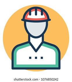 
A person wearing hard hat, architect 
