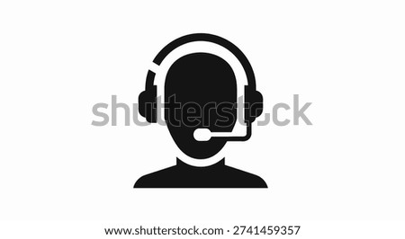 Person wearing a headset for support