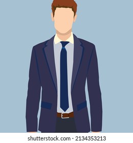 Person wearing a suit, isolated.