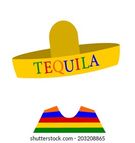 person wearing tequila sombrero and colorful shirt