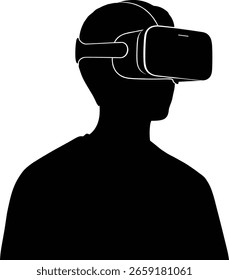 Uma pessoa usando fone de ouvido VR