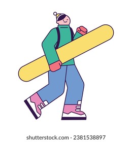 A person who enjoys winter sports. A person who goes snowboarding.