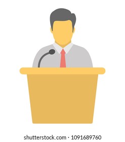 
A person who performs speech in front of live audience 
