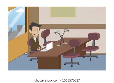 a person who runs a business in an office