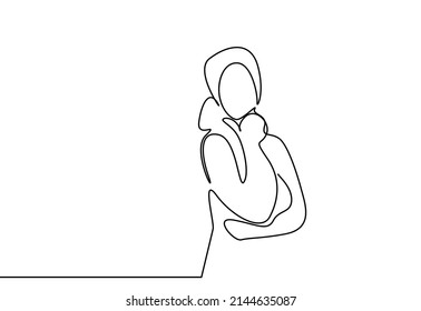 a person who sees her hand on her chin thinks deeply and tries to make a decision
