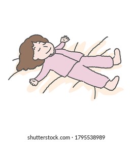 A person who sleeps comfortably