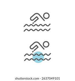 A person who swims in a pool, sea, lake. A competitive swimmer.