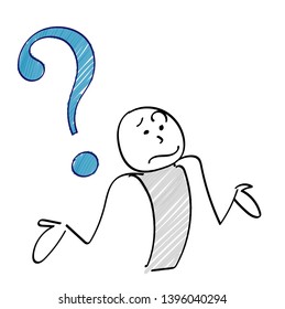 The person who wonder and question mark