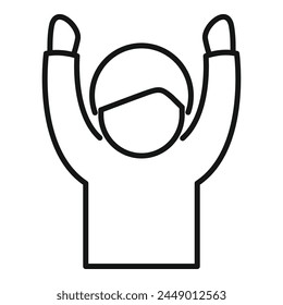Person work exercise icon outline vector. Health mental busy. Handle work tension