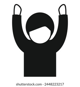 Person work exercise icon simple vector. Health mental busy. Handle work tension