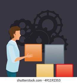 person with workforce related icons image