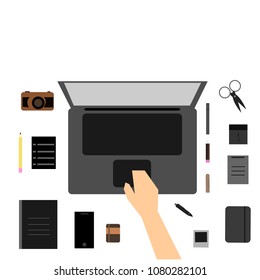 person working at desk