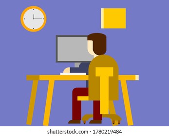 Von zu Hause aus arbeitende Person