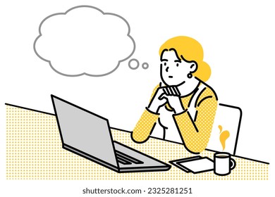 person working with laptop, business concept	
