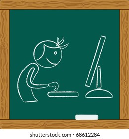 person working on computer