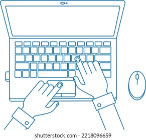 person working on notebook at home office