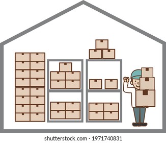 Person working in the warehouse
