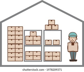 Person working in the warehouse