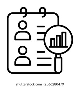 Persona Analysis icon line vector illustration