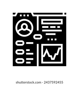 persona ux ui design glyph icon vector. persona ux ui design sign. isolated symbol illustration