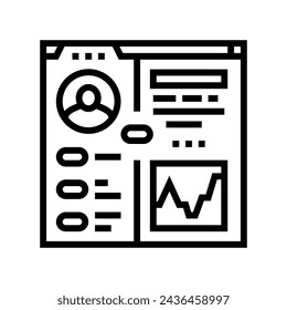 persona ux ui design line icon vector. persona ux ui design sign. isolated contour symbol black illustration