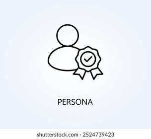 Ilustração De Símbolo De Vetor, Ícone Ou Sinal De Logotipo Persona