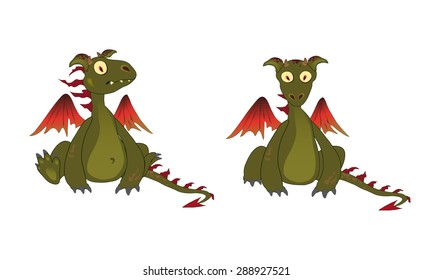 personages. dragon. vector