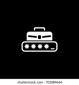 Personal Access Icon. Security Concept with a Briefcase and a Password box. Isolated Illustration. App Symbol or UI element.