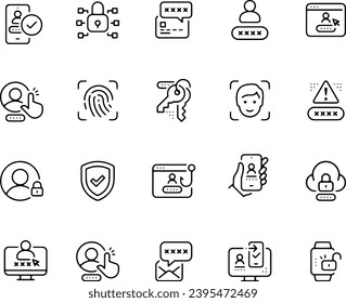 Personal Access icons vector design