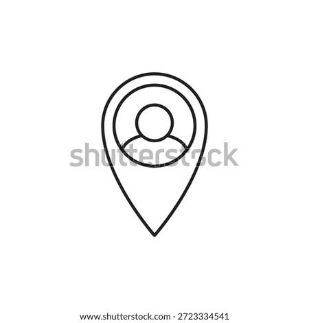 Personal account position or find user pin symbol