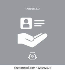 Personal account services - Minimal vector icon