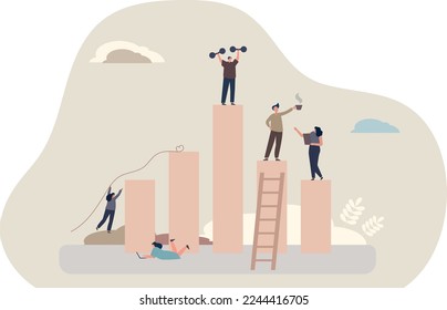 Personal achievement and self improvement in work skills.Leadership development with challenges to reach talent potential .vector illustration.