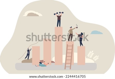 Personal achievement and self improvement in work skills.Leadership development with challenges to reach talent potential .vector illustration.