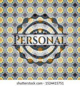 Personal arabesque emblem background. arabic decoration.