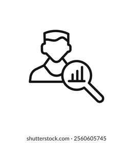 Personal Assessment icon vector line logo art