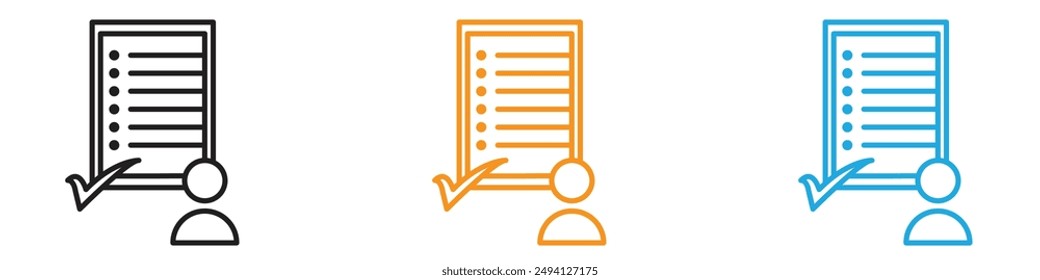 Colección de conjunto de logotipos de Vector de íconos de evaluación personal para la interfaz de usuario del App de Web