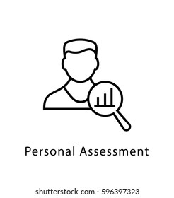 Personal Assessment  Vector Line Icon