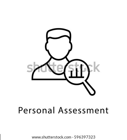 Personal Assessment  Vector Line Icon