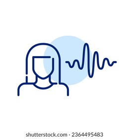 Personal assistant. Artificial intelligence with voice recognition. Pixel perfect icon