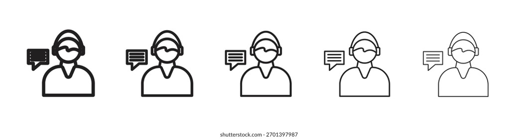 Personal assistant icon design, logo, app, UI. Vector illustration, EPS