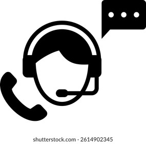 Personal Assistant Icon Glyph Vector Illustration